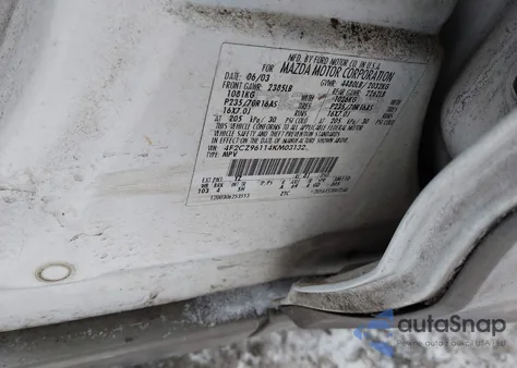 2004 Mazda Tribute Es V6 из США, поврежденный, VIN 4F2CZ96114KM03132